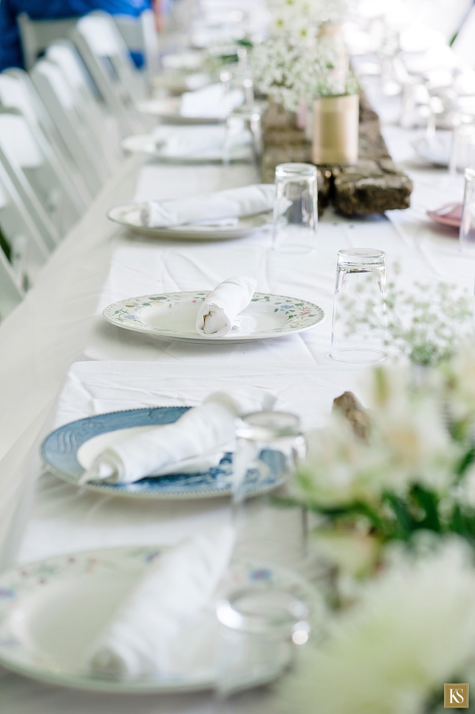 Farm wedding placesetting